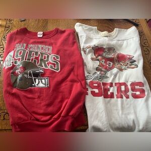 2 vintage 1980’s San Francisco 49ers Men's Sweatshirts mens medium